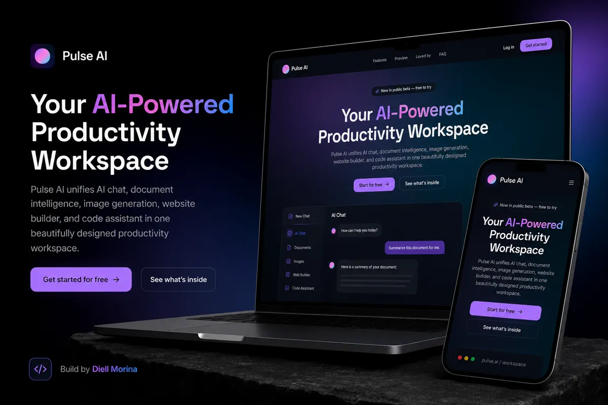 Pulse AI website preview